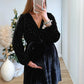 robe-courte-de-grossesse-en-velours-a-paillettes-noire