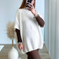 pull-de-grossesse-oversize-en-laine-beige-manches-courtes